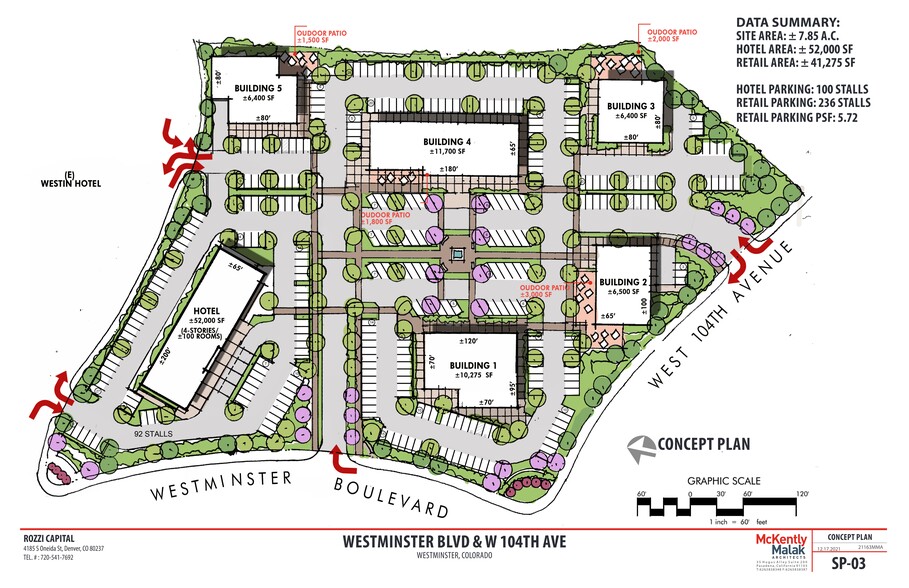 NEC of Westminster Boulevard and 104th Ave, Westminster, CO for lease - Site Plan - Image 1 of 2