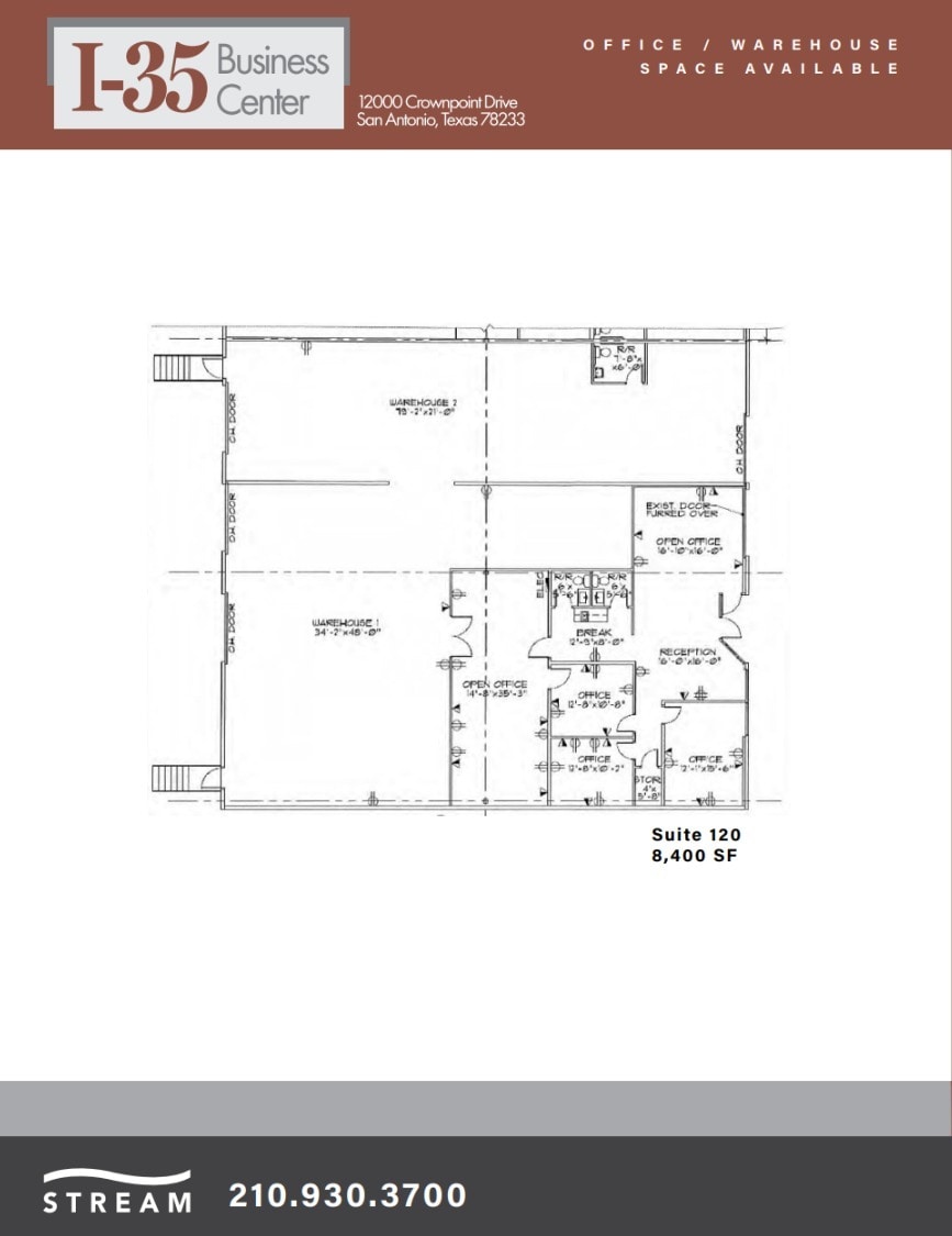12000 Crownpoint Dr, San Antonio, TX for lease Floor Plan- Image 1 of 1