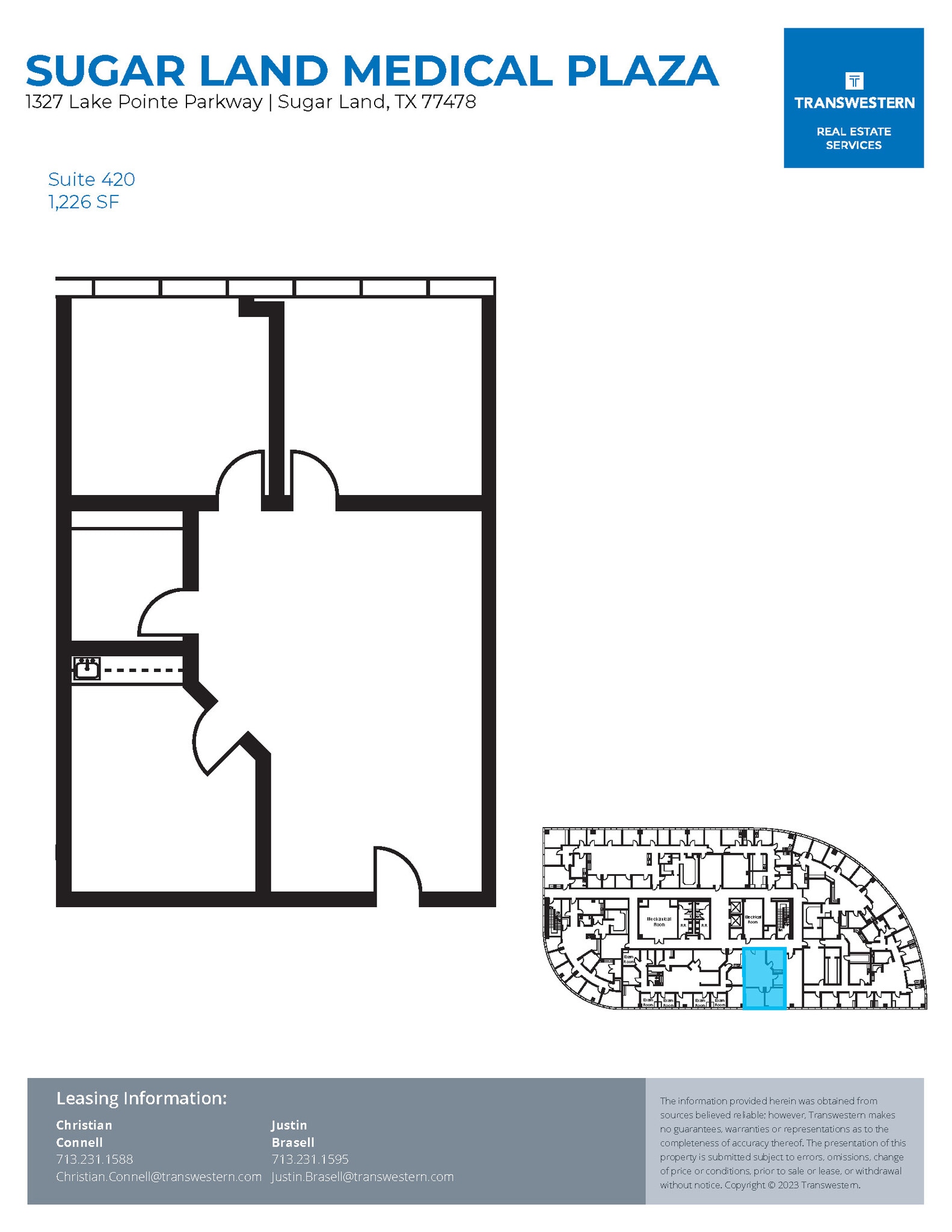 1327 Lake Pointe Pky, Sugar Land, TX for lease Floor Plan- Image 1 of 1