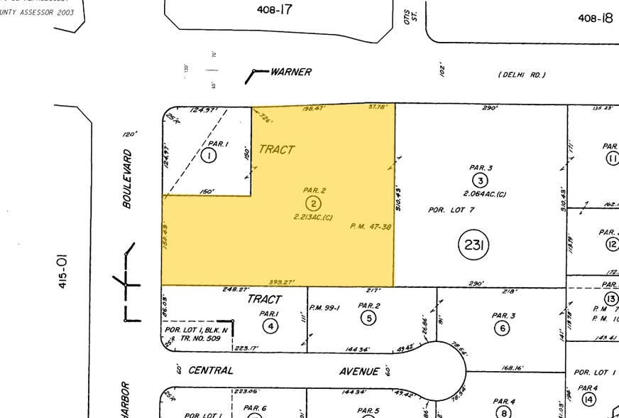 3720-3750 Warner Ave, Santa Ana, CA for lease - Plat Map - Image 2 of 6