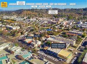 5500-5504 Monte Vista St, Los Angeles, CA - aerial  map view