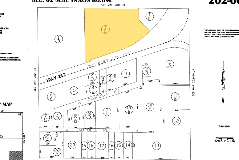 120 W Highway 287, Florence, AZ for lease - Plat Map - Image 2 of 5