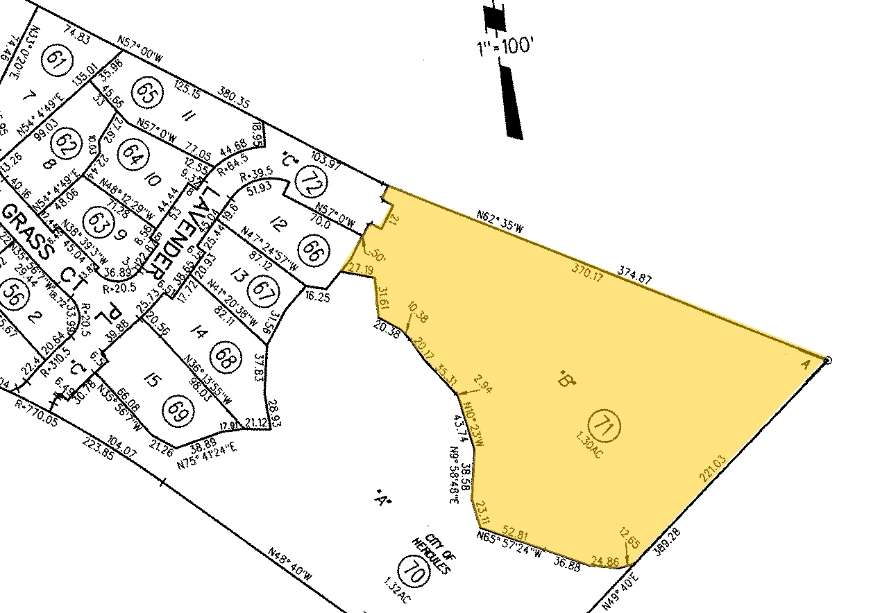 Refugio Valley Rd, Hercules, CA for sale Plat Map- Image 1 of 1