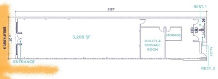 1611-1617 N Damen Ave, Chicago, IL for lease Floor Plan- Image 2 of 2