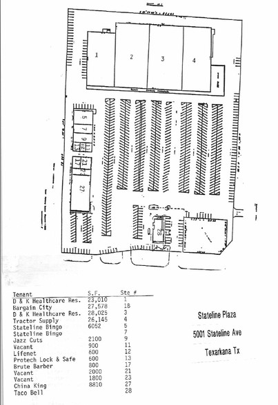 5101 N State Line Ave, Texarkana, TX for lease - Site Plan - Image 2 of 2