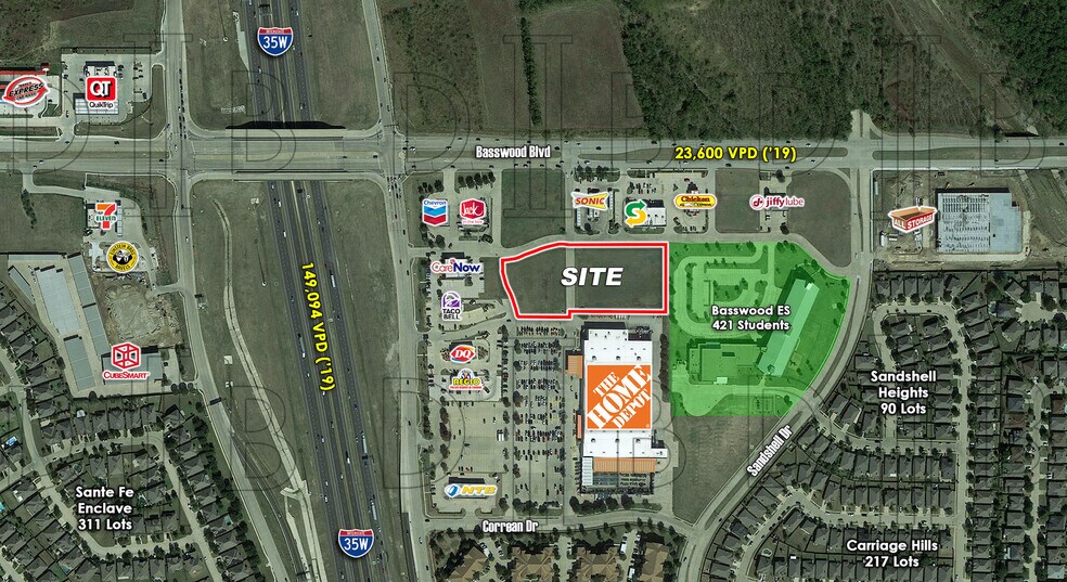 SEQ - I-35W & Basswood, Fort Worth, TX for sale - Primary Photo - Image 1 of 1