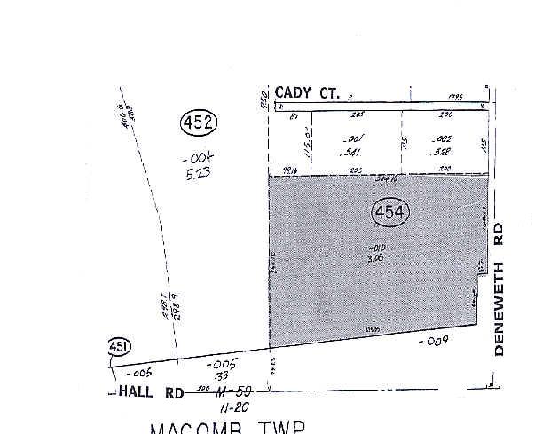 22525 Hall Rd, Macomb Township, MI for lease - Plat Map - Image 2 of 3