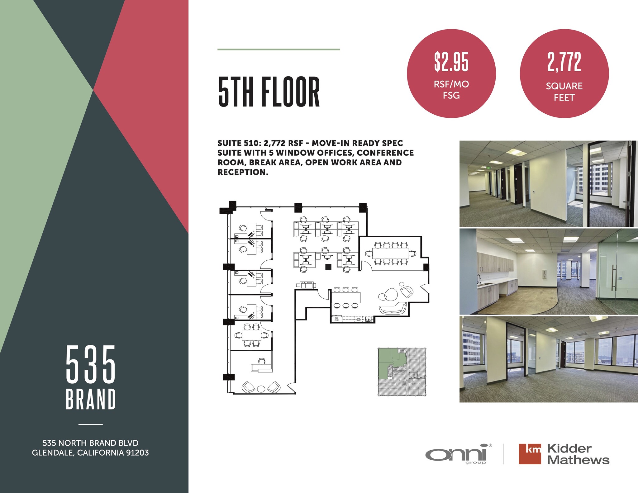 535 N Brand Blvd, Glendale, CA for lease Floor Plan- Image 1 of 6