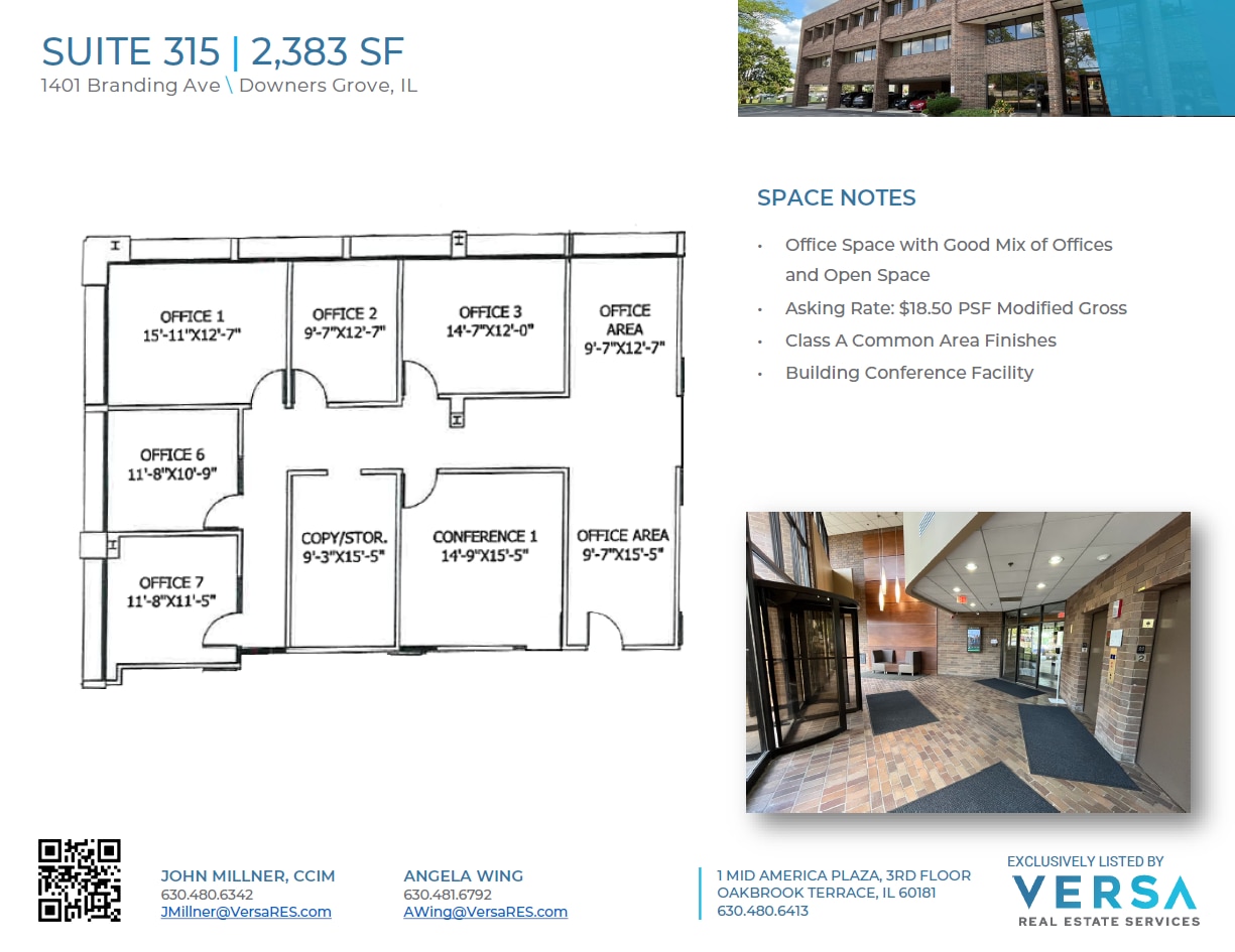 1401 Branding Ave, Downers Grove, IL for lease Floor Plan- Image 1 of 2