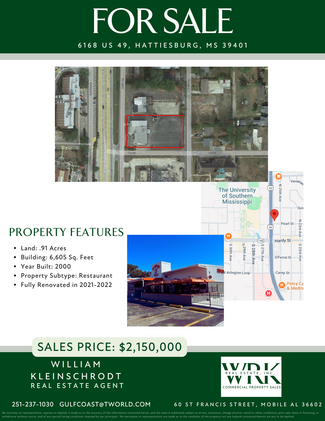 More details for 6168 US 49, Hattiesburg, MS - Retail for Sale