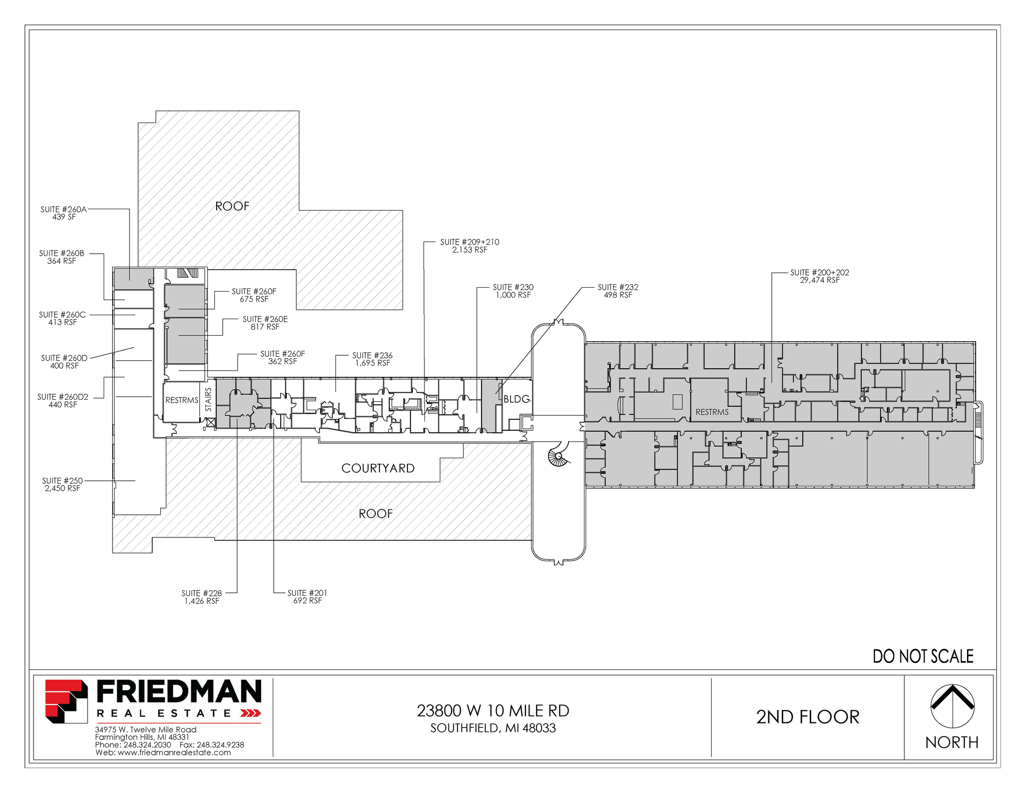 23800 W 10 Mile Rd, Southfield, MI for lease Floor Plan- Image 1 of 2