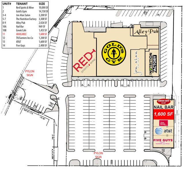 7026 Highway 70 S, Nashville, TN for lease - Site Plan - Image 2 of 2