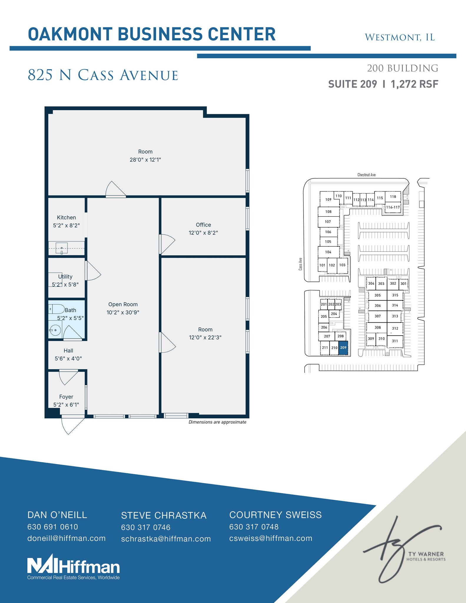 825 N Cass Ave, Westmont, IL for lease Floor Plan- Image 1 of 1