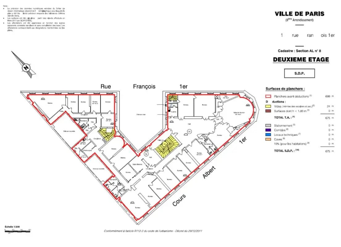 1 Rue François Ier, Paris for lease Floor Plan- Image 1 of 1