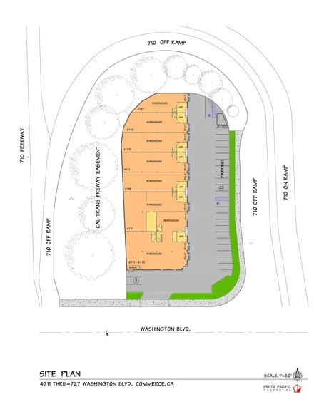 4711-4727 E Washington Blvd, Commerce, CA for lease - Site Plan - Image 1 of 9