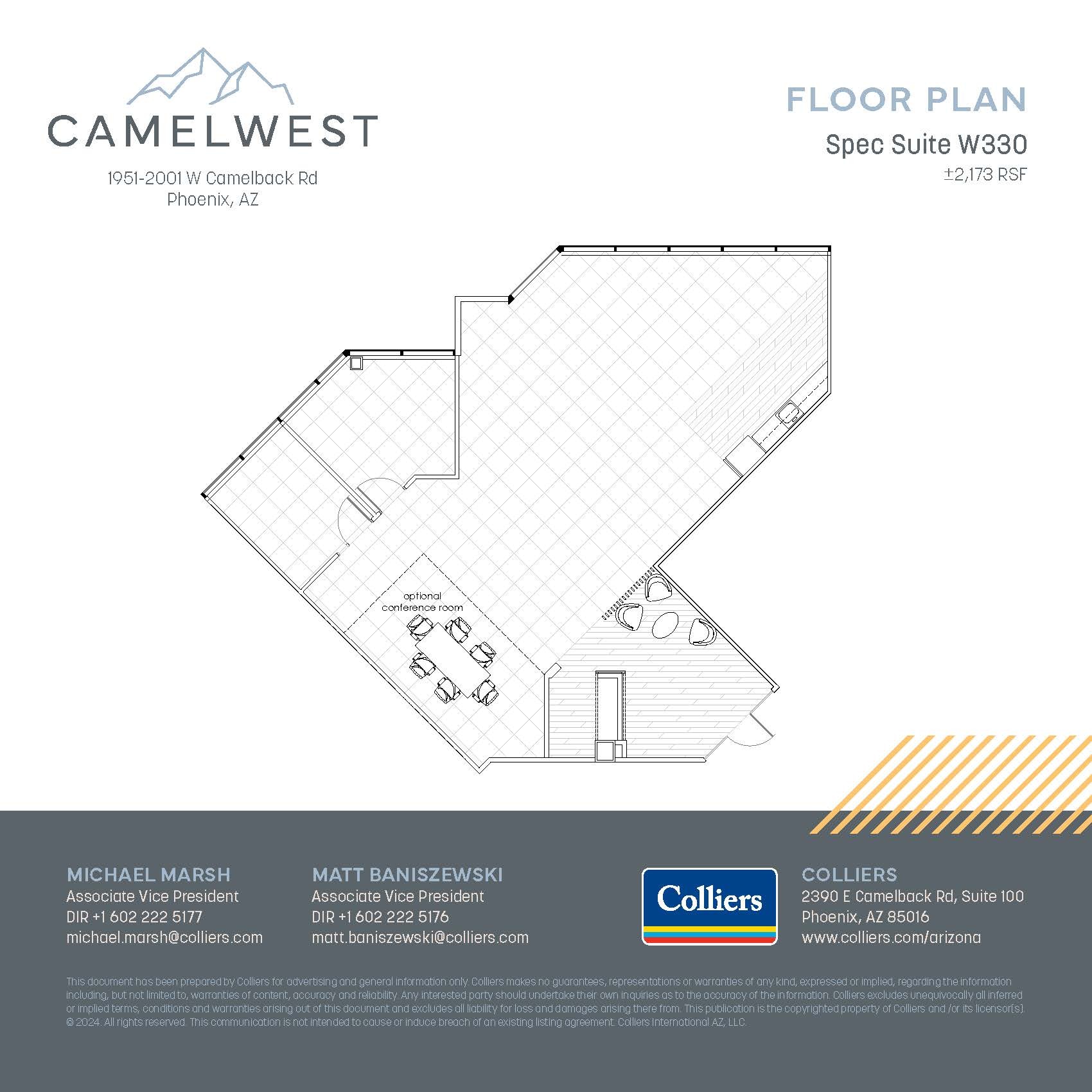 2001 W Camelback Rd, Phoenix, AZ for lease Floor Plan- Image 1 of 1