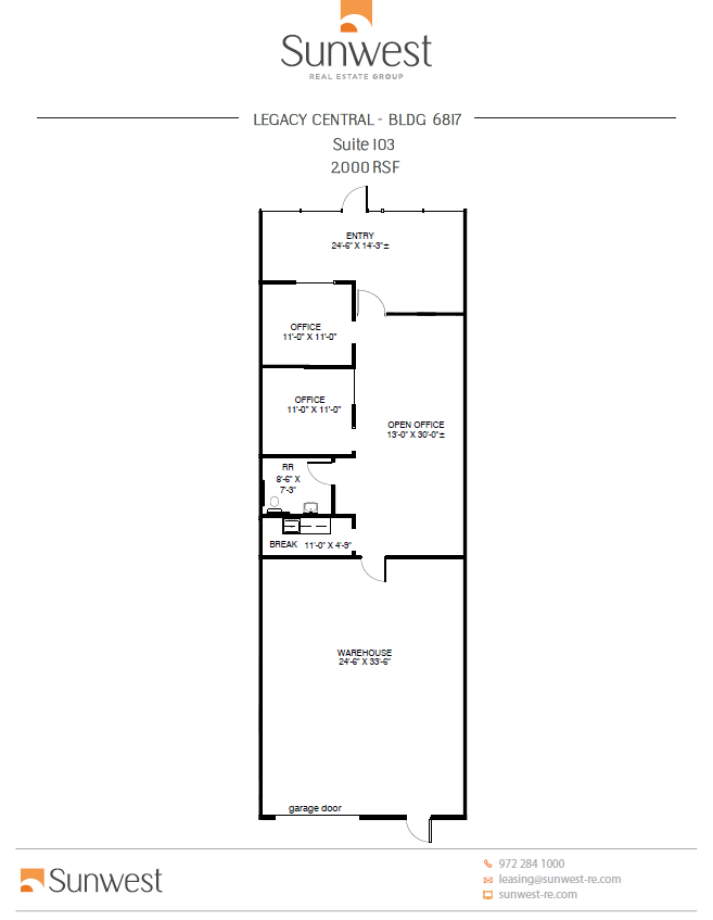 6901 K Ave, Plano, TX for lease Floor Plan- Image 1 of 1