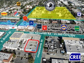 215 Chatsworth Dr, San Fernando, CA - AERIAL  map view - Image1