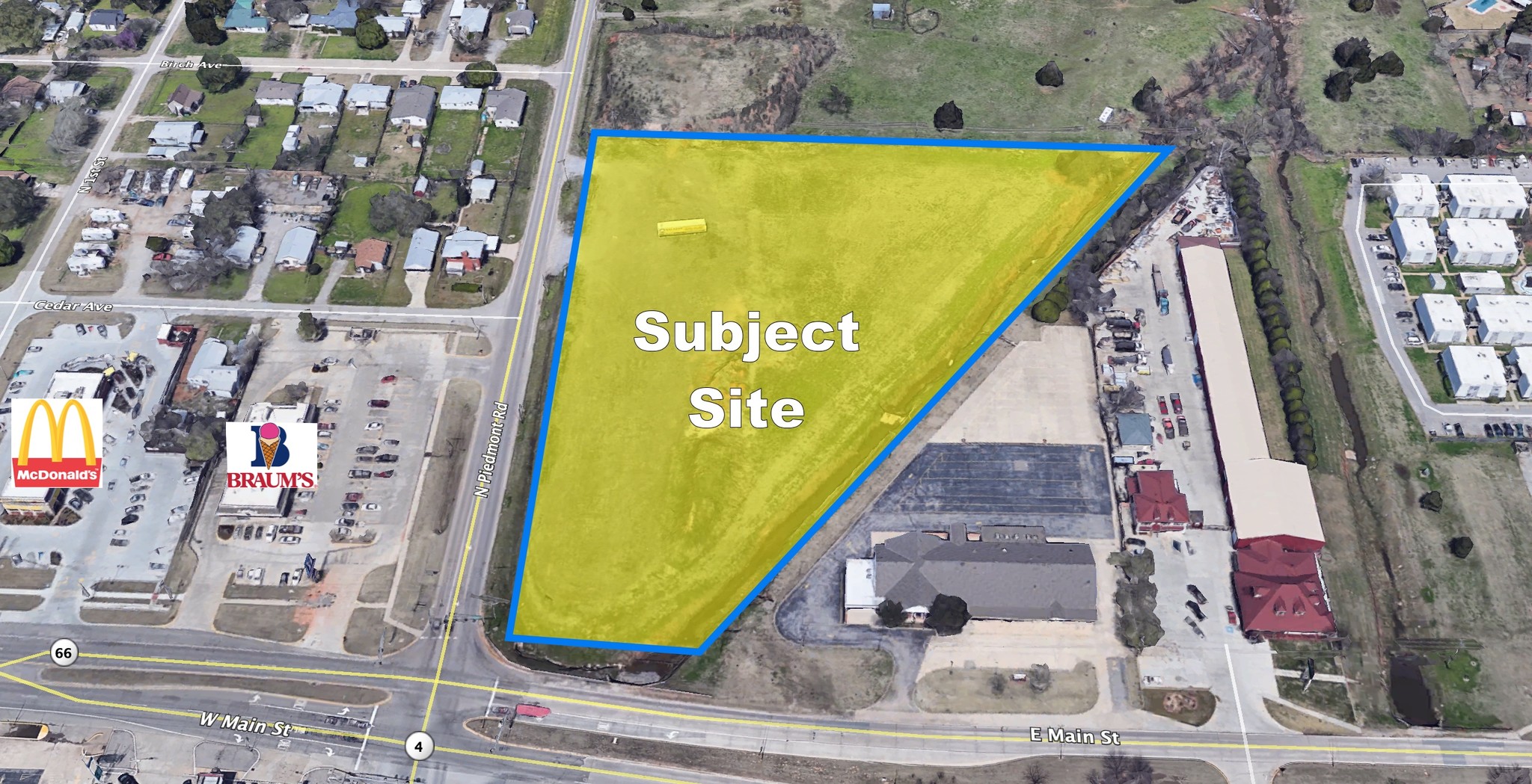 Main & Piedmont Rd, Yukon, OK for sale Aerial- Image 1 of 2