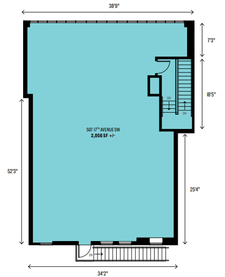 507 17th Ave SW, Calgary, AB for lease Floor Plan- Image 1 of 1