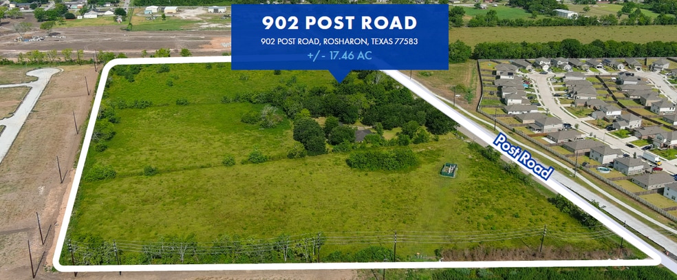 902 Post St, Rosharon, TX for sale - Aerial - Image 2 of 3