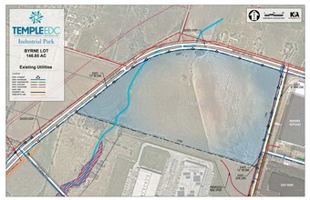 Wendland Road & Moores Ml, Temple, TX - aerial  map view