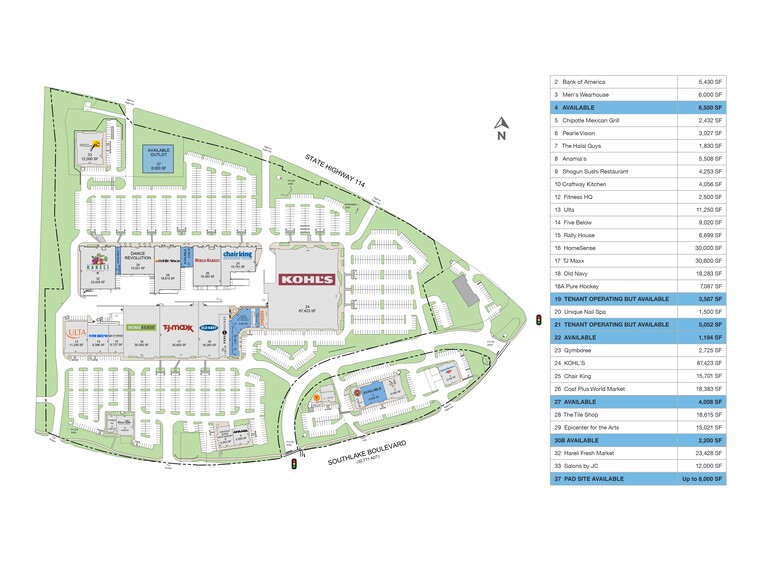 2900-3100 Southlake Blvd, Southlake, TX for lease - Site Plan - Image 1 of 7