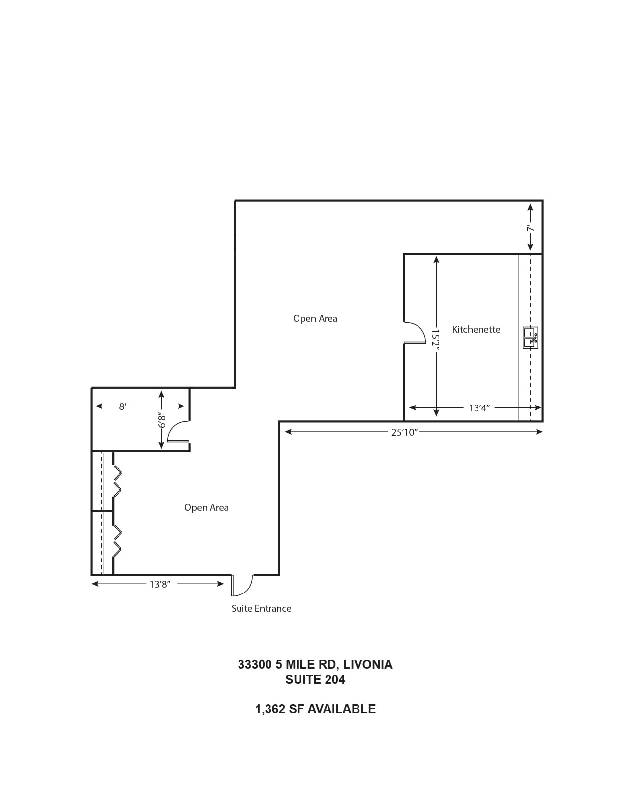 33300 5 Mile Rd, Livonia, MI for lease Floor Plan- Image 1 of 1