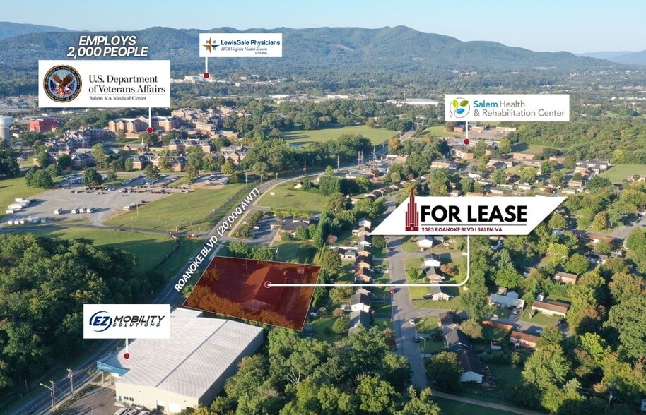 2383 Roanoke Blvd, Salem, VA for lease - Aerial - Image 2 of 6