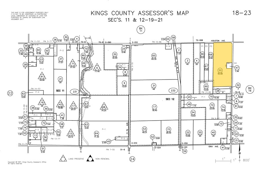 Houston Ave, Hanford, CA for sale - Plat Map - Image 1 of 5