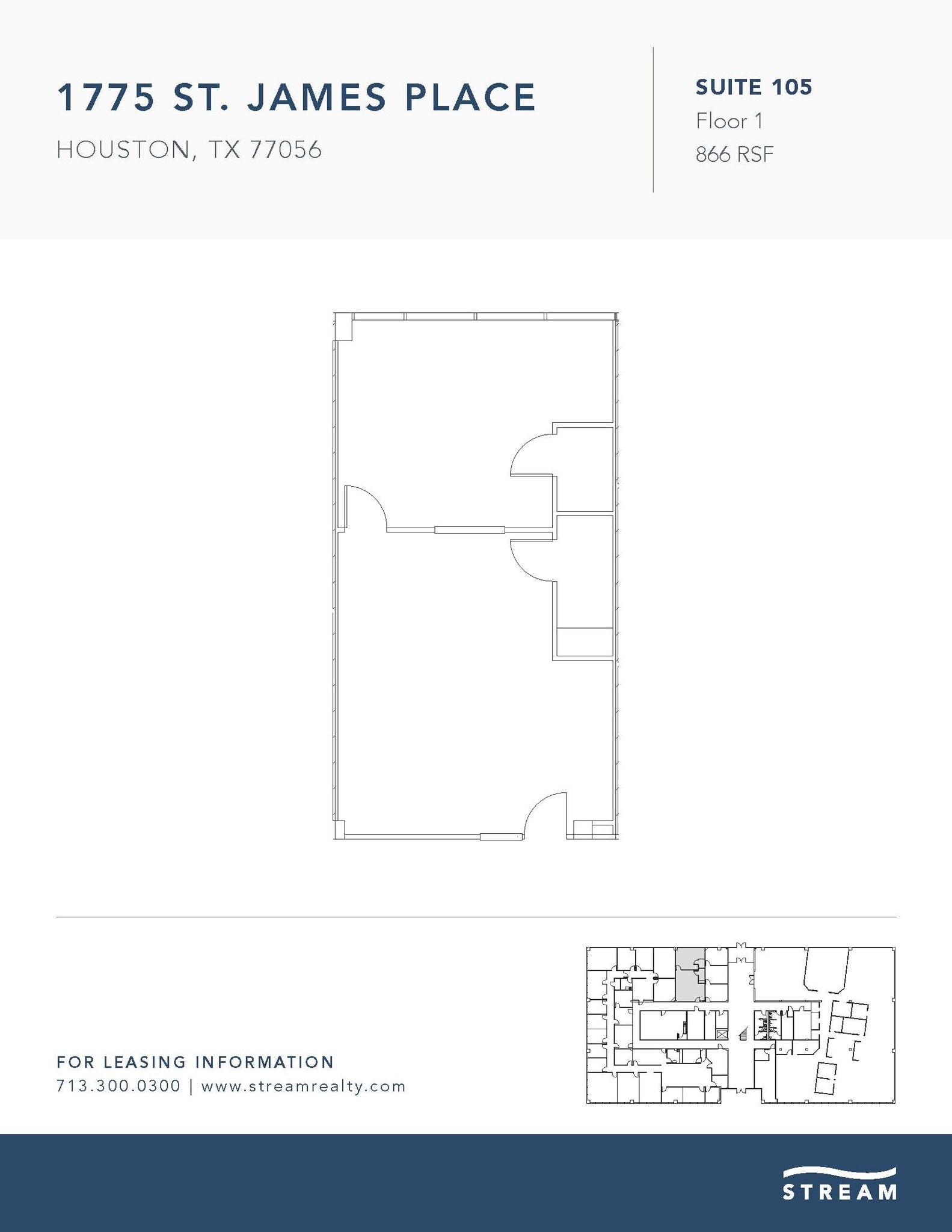 1775 St James Pl, Houston, TX for lease Floor Plan- Image 1 of 1