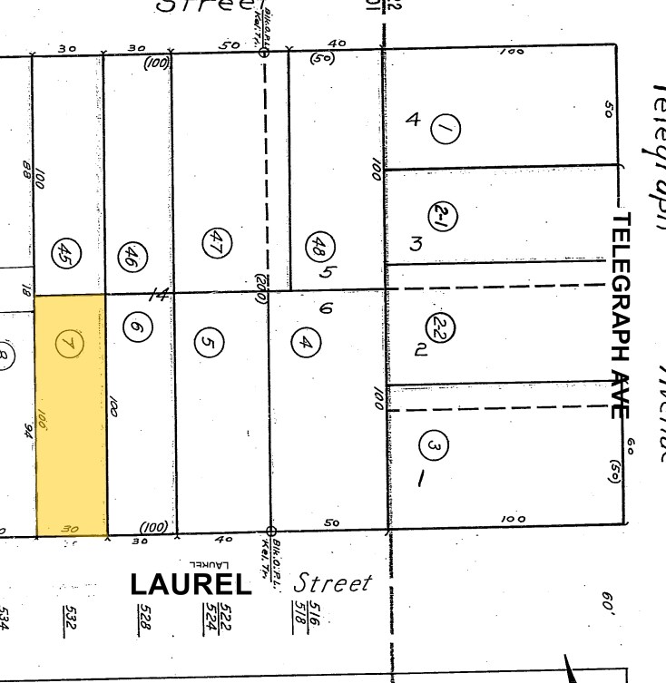 532 25th St, Oakland, CA for sale Plat Map- Image 1 of 1
