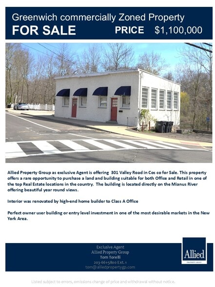 301 Valley Rd, Cos Cob, CT for sale - Building Photo - Image 1 of 1
