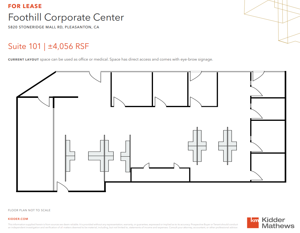 5820 Stoneridge Mall Rd, Pleasanton, CA for lease Floor Plan- Image 1 of 2