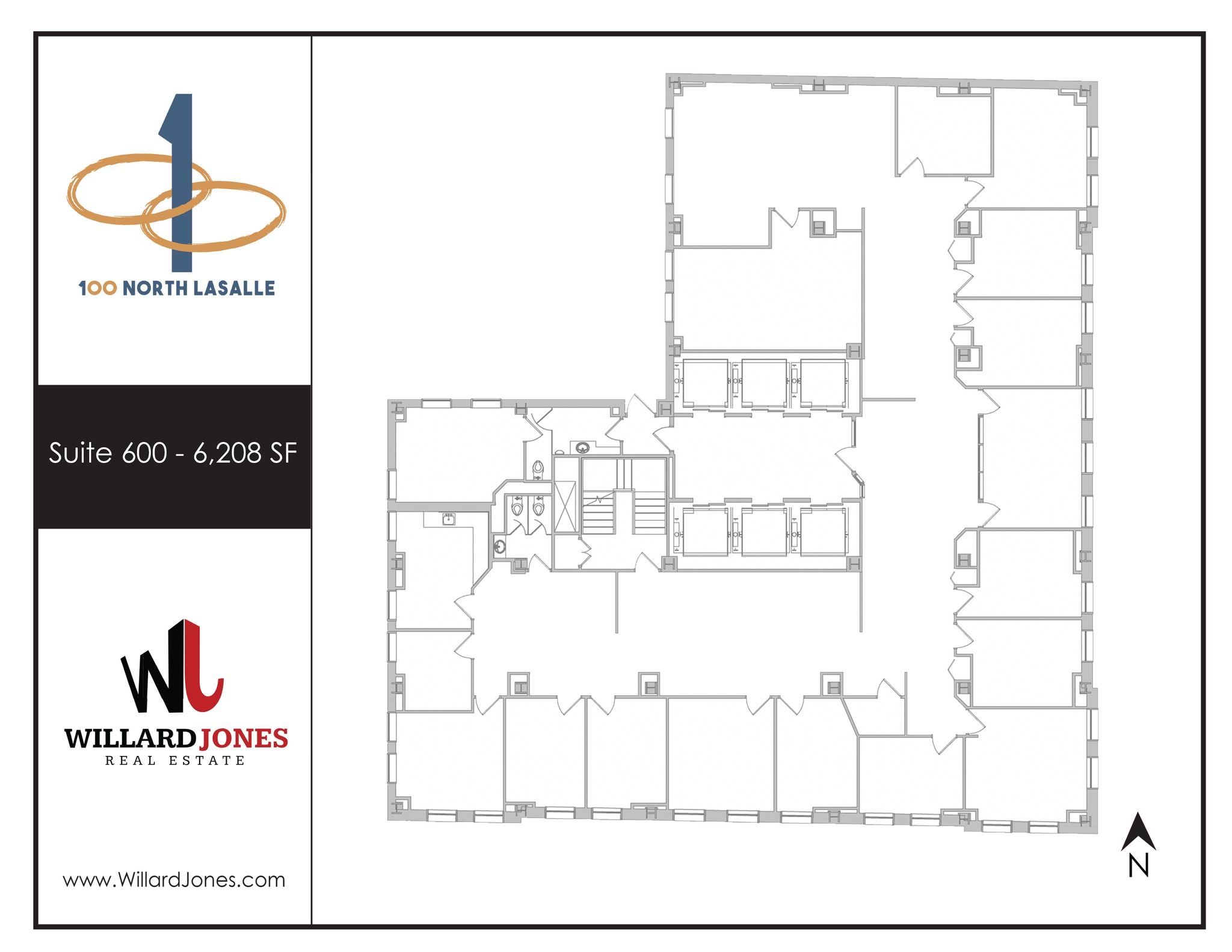 100 N LaSalle St, Chicago, IL for lease Floor Plan- Image 1 of 1