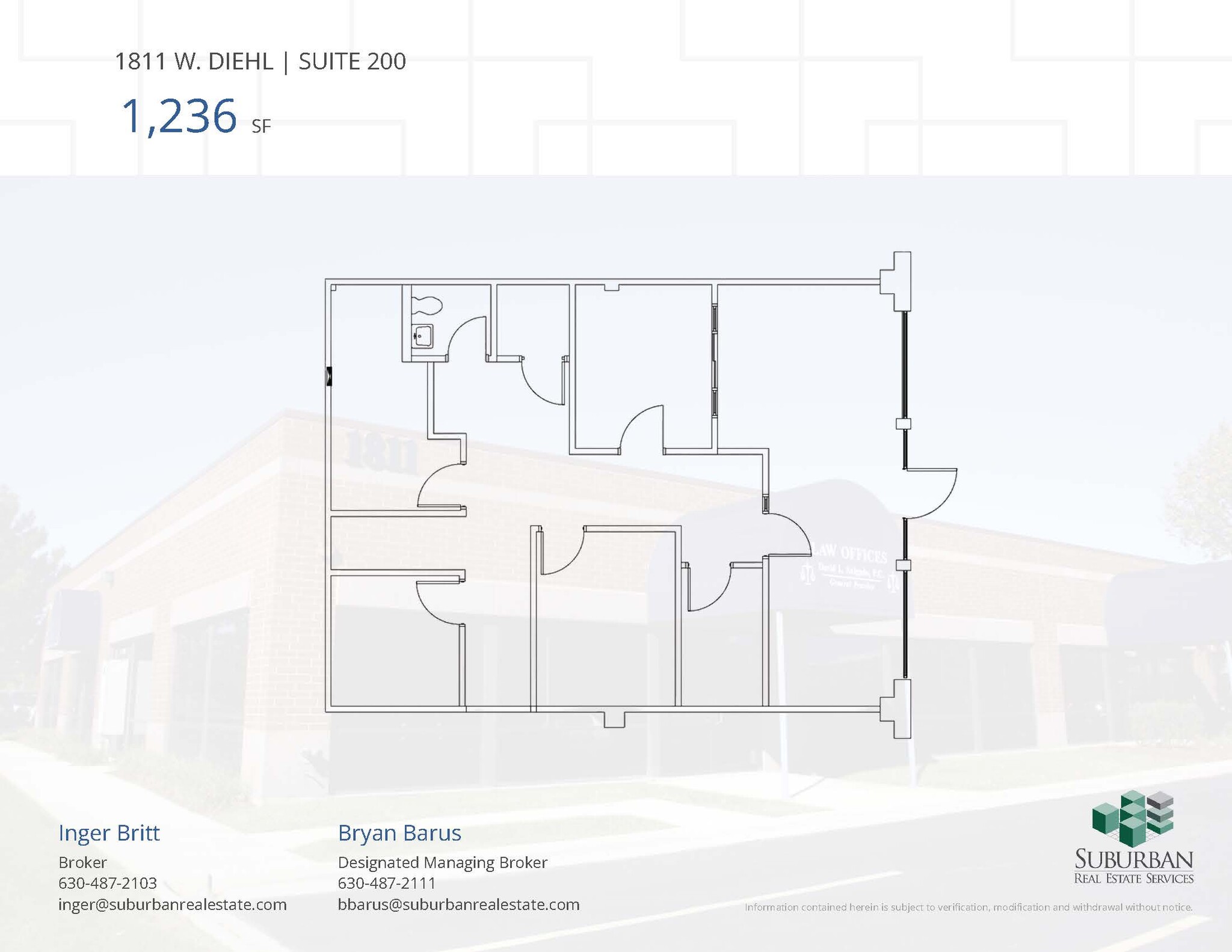 1811-1815 W Diehl Rd, Naperville, IL for lease Floor Plan- Image 1 of 1