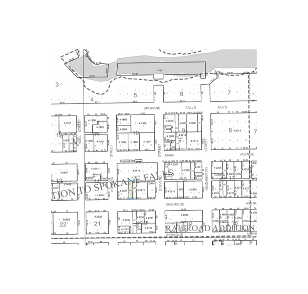 518 W Riverside Ave, Spokane, WA for lease - Plat Map - Image 2 of 5