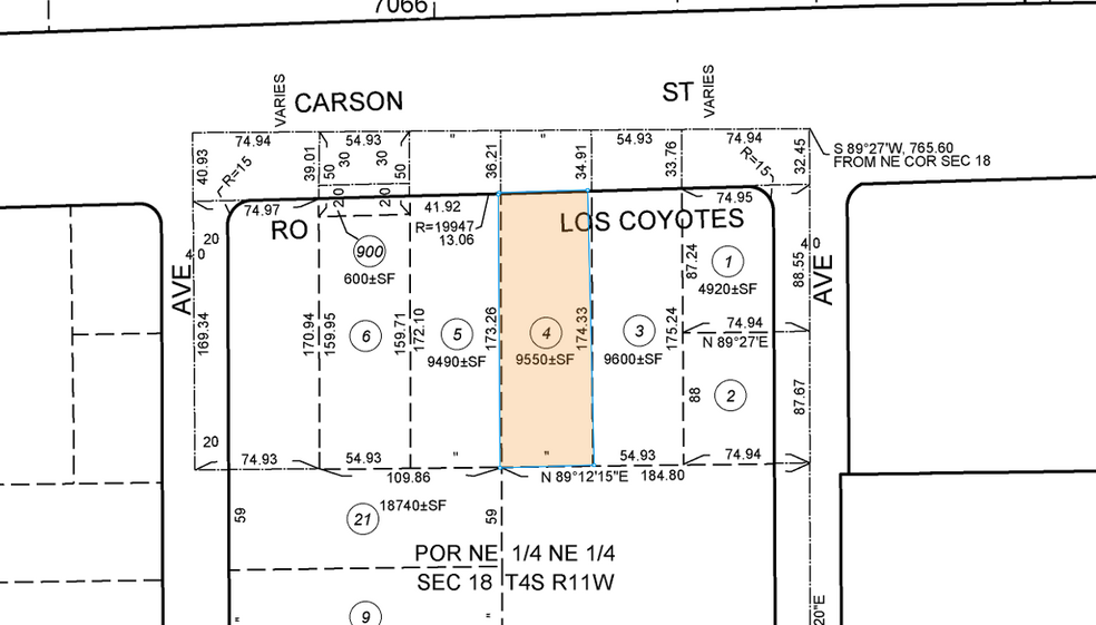 12440 Carson St, Hawaiian Gardens, CA for lease - Plat Map - Image 3 of 3