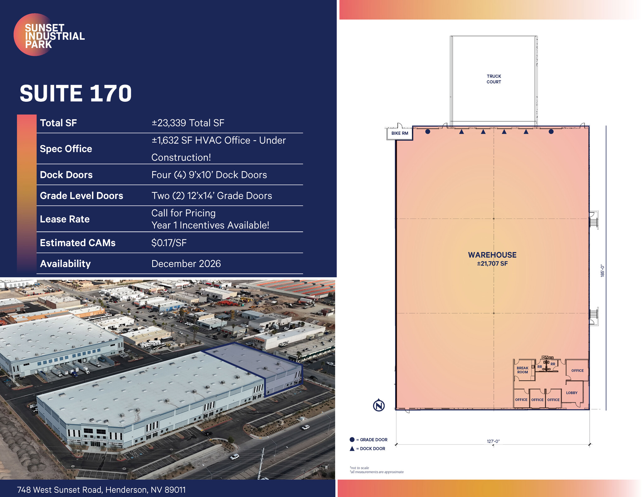 748 W Sunset Rd, Henderson, NV for lease Floor Plan- Image 1 of 3