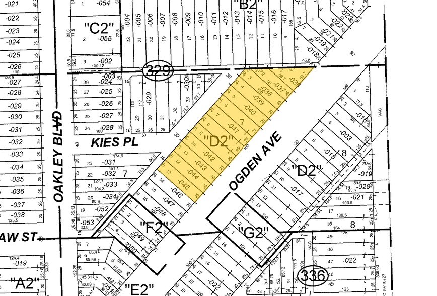 2240 W Ogden Ave, Chicago, IL for lease - Plat Map - Image 2 of 7
