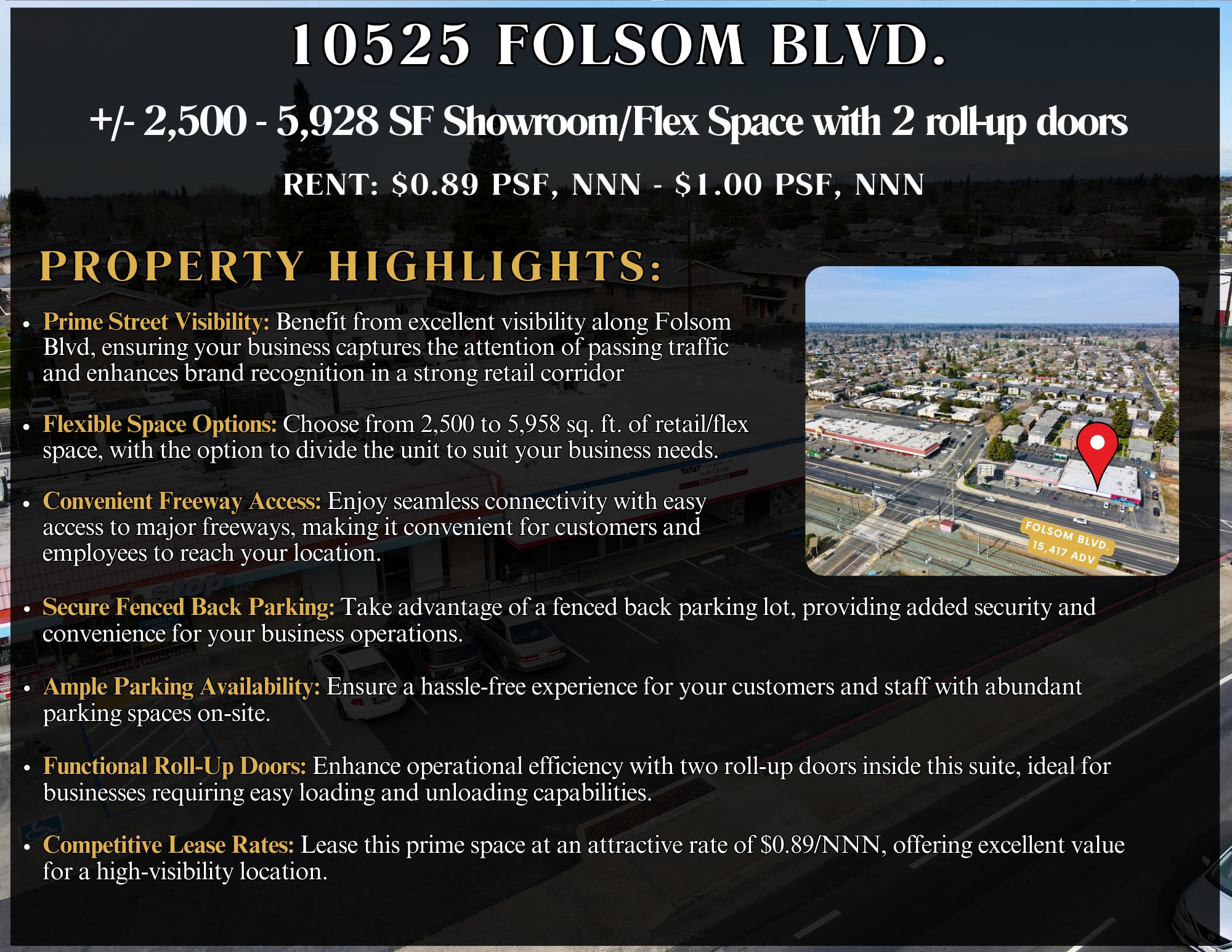 10525 Folsom Blvd, Rancho Cordova, CA for lease Building Photo- Image 1 of 3