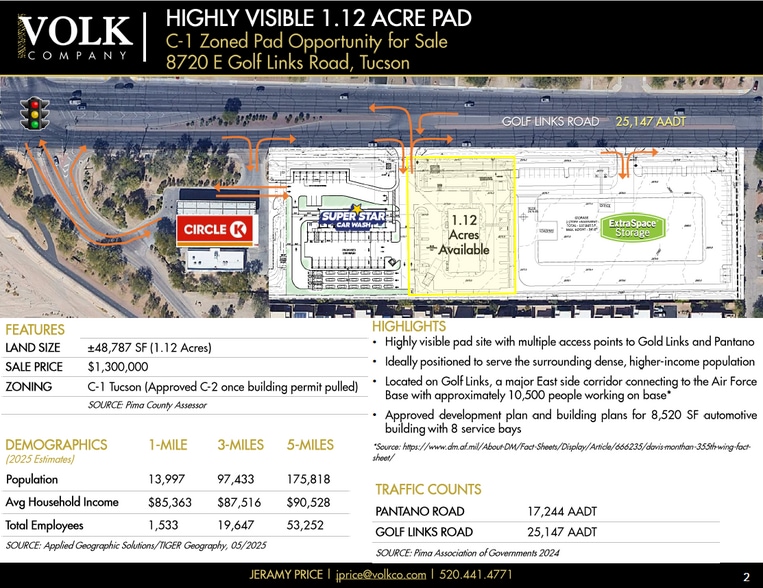 8720 E Golf Links Rd, Tucson, AZ for sale - Aerial - Image 2 of 5