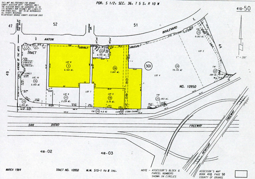 589 Anton Blvd, Costa Mesa, CA for lease - Plat Map - Image 2 of 6