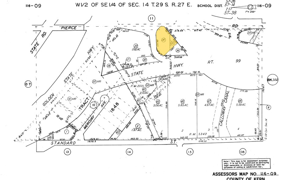 4475 Buck Owens Blvd, Bakersfield, CA for lease - Plat Map - Image 2 of 6