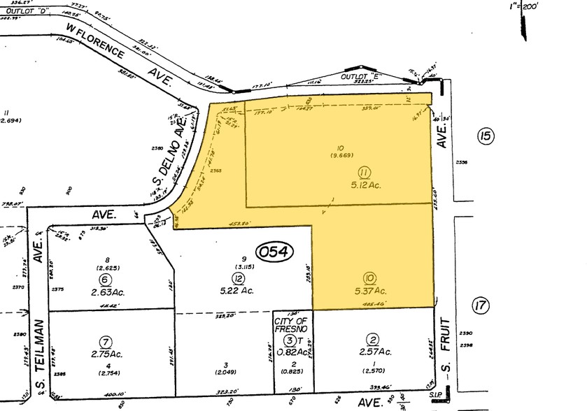 2356 S Fruit Ave, Fresno, CA for lease - Plat Map - Image 2 of 11