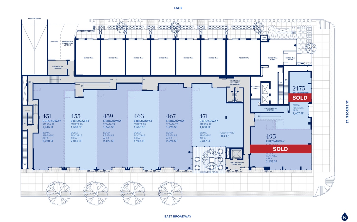 451-471 E Broadway, Vancouver, BC V5T 1W9 - Unit 459 -  - Floor Plan - Image 1 of 1