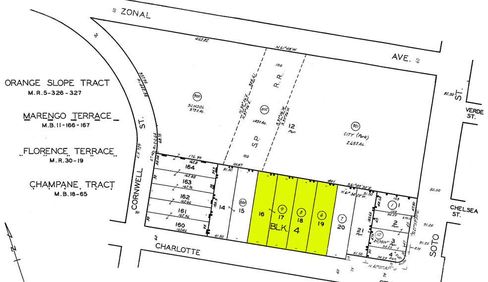 2307 Charlotte St, Los Angeles, CA for lease - Plat Map - Image 3 of 3