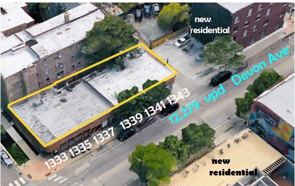 1333-1343 W Devon Ave, Chicago, IL for sale - Aerial - Image 3 of 16