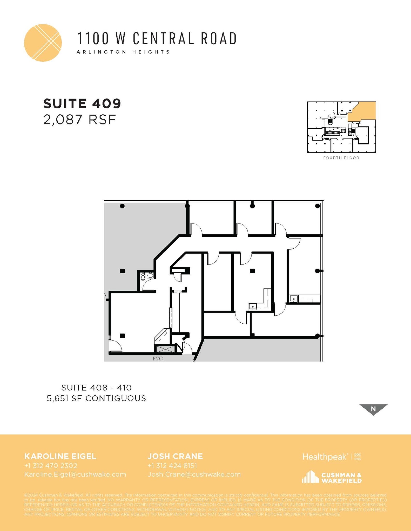 1100 W Central Rd, Arlington Heights, IL for lease Floor Plan- Image 1 of 2