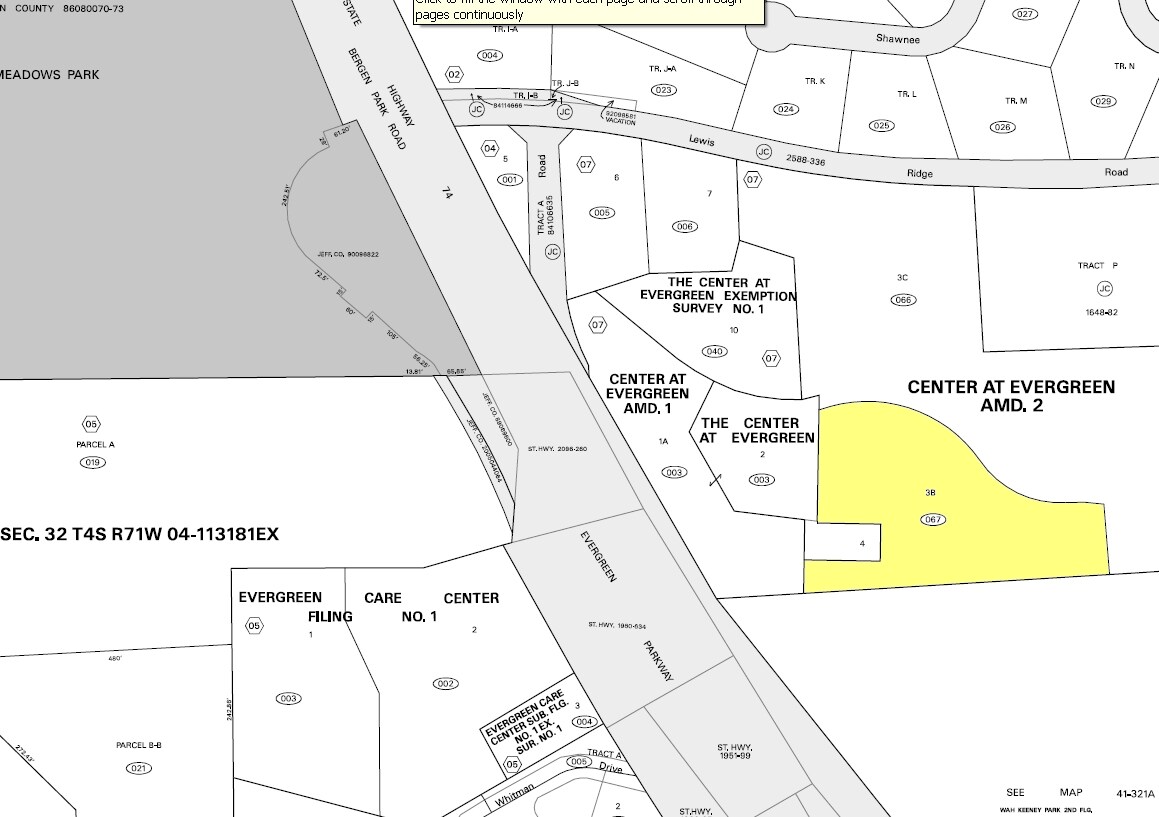 2932 Evergreen Pky, Evergreen, CO for sale Plat Map- Image 1 of 1